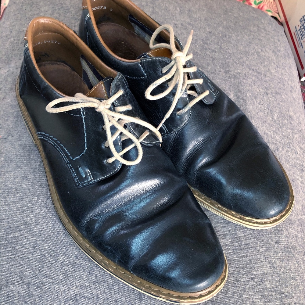 Men's Rieker Kingston Lace-up Shoes-Navy-Size 8